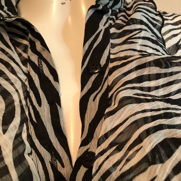 Sheer button down size M - Picture 3 of 6